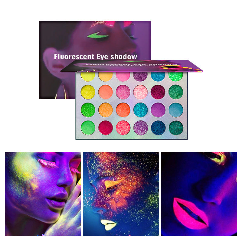 Fluorescent Glitter Luminous Eye Shadow Palette Beauty tones