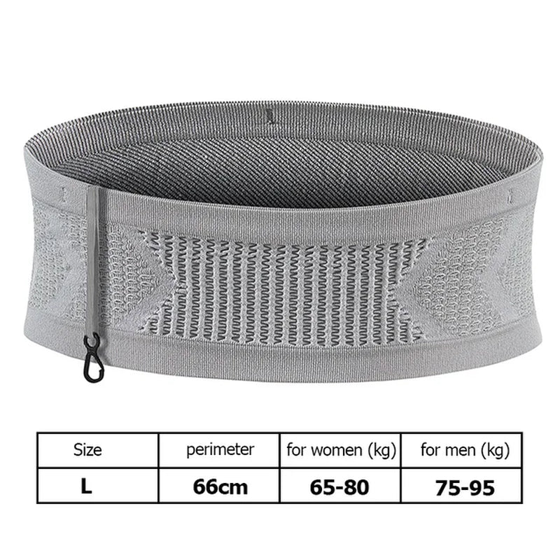 Seamless Invisible Running Waist Belt Bag Men Women Gym Sports Bag Outdoor Sport Fitness Fanny Pack Mobile Phone Bag with Hook