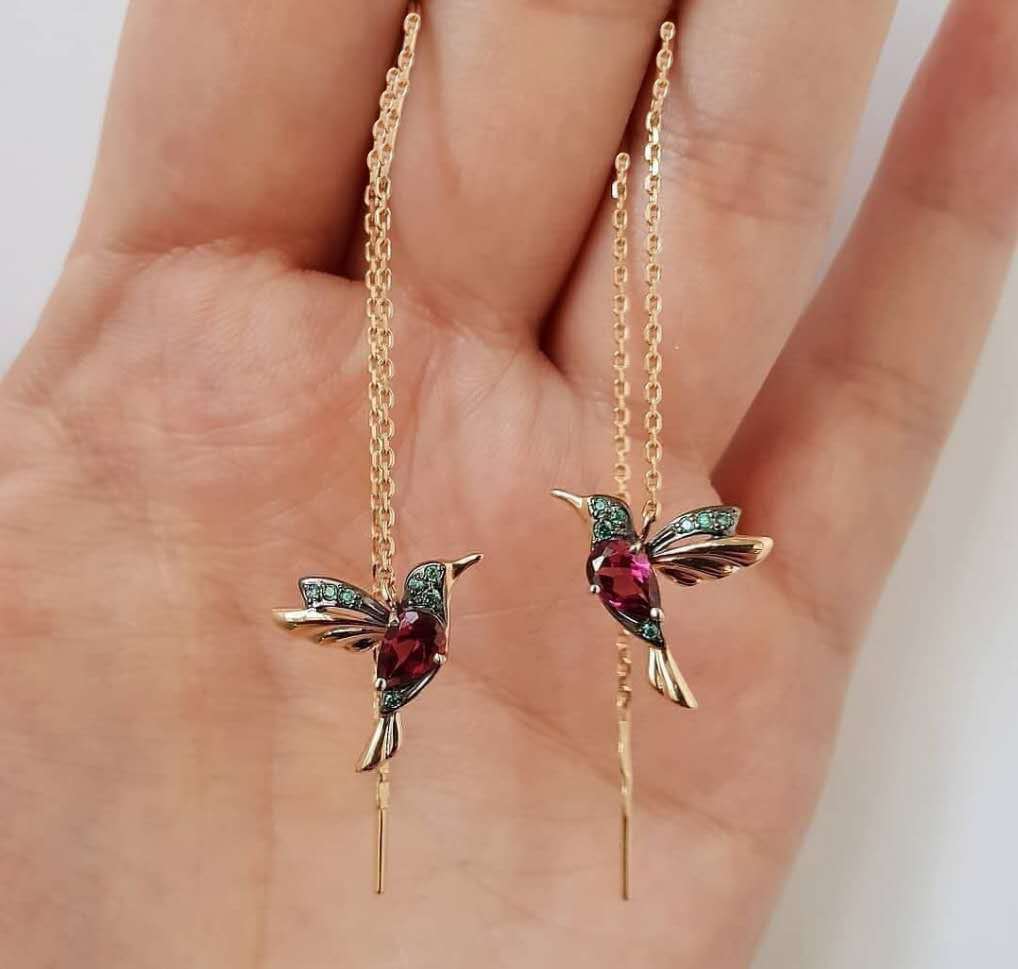 Wings and beak earrings