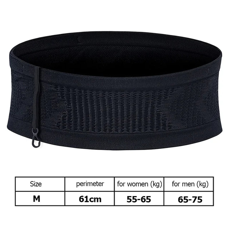 Seamless Invisible Running Waist Belt Bag Men Women Gym Sports Bag Outdoor Sport Fitness Fanny Pack Mobile Phone Bag with Hook