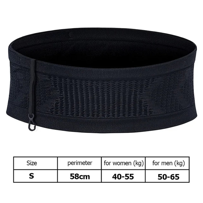 Seamless Invisible Running Waist Belt Bag Men Women Gym Sports Bag Outdoor Sport Fitness Fanny Pack Mobile Phone Bag with Hook